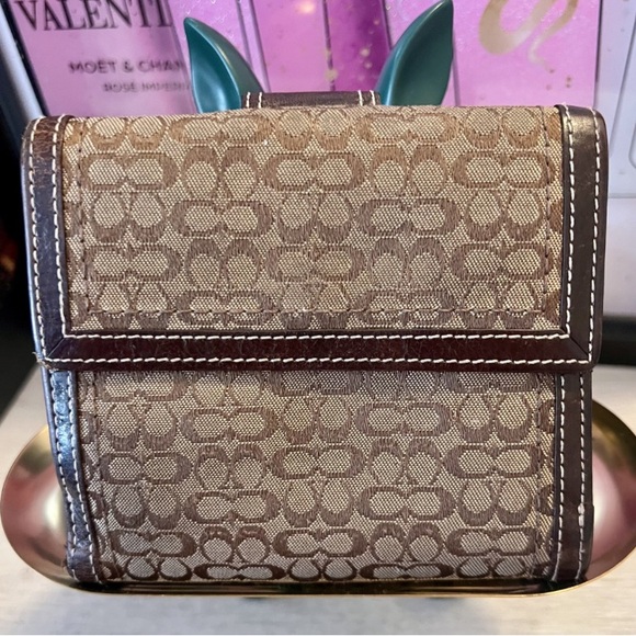 Coach Vintage Soho Signature Canvas & Leather Buckle Bifold Wallet